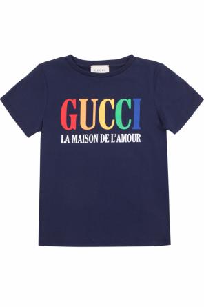 T-shirt with a print and logo, zdjęcie 1 T-shirt with a print and logo od Gucci Kids